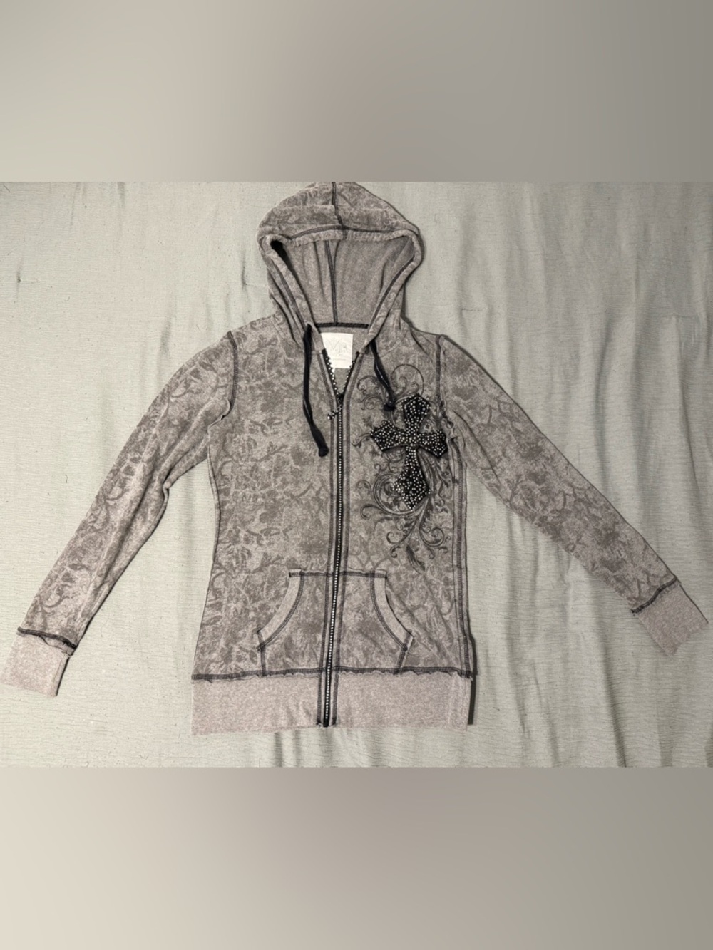 Maurices Premium Light Grey Zip-Up Sweater